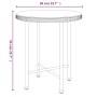 Esstisch aus gehärtetem Glas und Stahl 50 cm von vidaXL, Gartentische - Ref: Foro24-319432, Preis: 43,08 €, Rabatt: %