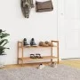 Zapatero de madera maciza nogal 69x27x41 cm by vidaXL, Shoe racks and shoe organizers - Ref: Foro24-350361, Price: 33,50 €, D...