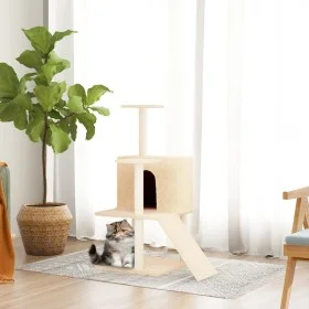 Cat scratching post with cream sisal posts 109 cm by vidaXL, Cat furniture - Ref: Foro24-171669, Price: 40,93 €, Discount: %