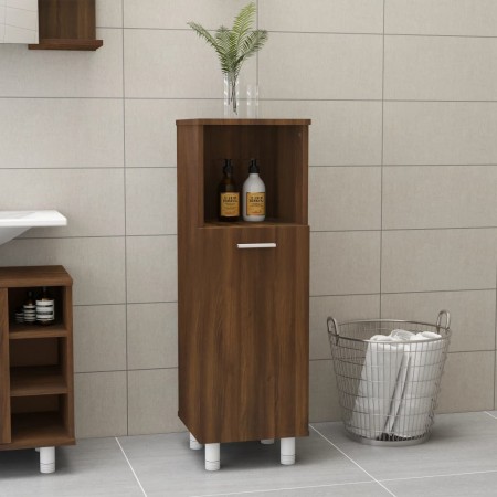 Badezimmerschrank Sperrholz Eiche braun 30x30x95 cm von vidaXL, Badezimmermöbel - Ref: Foro24-815608, Preis: 54,93 €, Rabatt: %