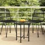 Esstisch aus gehärtetem Glas und schwarzem Stahl, Ø50 cm von vidaXL, Gartentische - Ref: Foro24-319433, Preis: 48,42 €, Rabat...