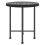 Tempered glass and black steel dining table Ø50 cm by vidaXL, Garden tables - Ref: Foro24-319433, Price: 50,88 €, Discount: %