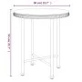 Esstisch aus gehärtetem Glas und schwarzem Stahl, Ø50 cm von vidaXL, Gartentische - Ref: Foro24-319433, Preis: 48,42 €, Rabat...