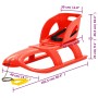 Trineo con asiento polipropileno rojo 102,5x40x23 cm de vidaXL, Trineos - Ref: Foro24-93722, Precio: 101,56 €, Descuento: %