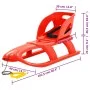 Trineo con asiento polipropileno rojo 102,5x40x23 cm de vidaXL, Trineos - Ref: Foro24-93722, Precio: 83,02 €, Descuento: %