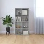 Estantería/Aparador madera contrachapada gris 66x30x130 cm de vidaXL, Librerías y estanterías - Ref: Foro24-815250, Precio: 8...