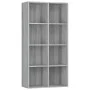 Estantería/Aparador madera contrachapada gris 66x30x130 cm de vidaXL, Librerías y estanterías - Ref: Foro24-815250, Precio: 8...