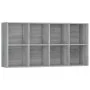 Estantería/Aparador madera contrachapada gris 66x30x130 cm de vidaXL, Librerías y estanterías - Ref: Foro24-815250, Precio: 8...