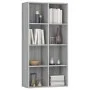 Estantería/Aparador madera contrachapada gris 66x30x130 cm de vidaXL, Librerías y estanterías - Ref: Foro24-815250, Precio: 8...