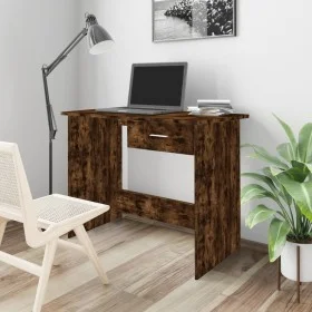 Schreibtisch aus geräuchertem Eichensperrholz 100x50x76 cm von vidaXL, Schreibtische - Ref: Foro24-815333, Preis: 64,32 €, Ra...
