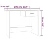 Schreibtisch aus geräuchertem Eichensperrholz 100x50x76 cm von vidaXL, Schreibtische - Ref: Foro24-815333, Preis: 64,32 €, Ra...
