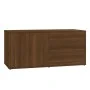 Brown oak plywood TV cabinet 80x34x36 cm by vidaXL, TV Furniture - Ref: Foro24-815497, Price: 50,18 €, Discount: %