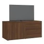Brown oak plywood TV cabinet 80x34x36 cm by vidaXL, TV Furniture - Ref: Foro24-815497, Price: 50,18 €, Discount: %