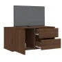 Brown oak plywood TV cabinet 80x34x36 cm by vidaXL, TV Furniture - Ref: Foro24-815497, Price: 50,18 €, Discount: %