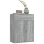 Aparador de madera contrachapada gris Sonoma 60x30x75 cm de vidaXL, Aparadores - Ref: Foro24-815376, Precio: 71,16 €, Descuen...