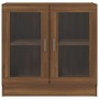 Vitrine aus braunem Eichensperrholz, 82,5 x 30,5 x 80 cm von vidaXL, Bücherregale und Regale - Ref: Foro24-815617, Preis: 79,...