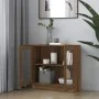 Vitrine aus braunem Eichensperrholz, 82,5 x 30,5 x 80 cm von vidaXL, Bücherregale und Regale - Ref: Foro24-815617, Preis: 77,...