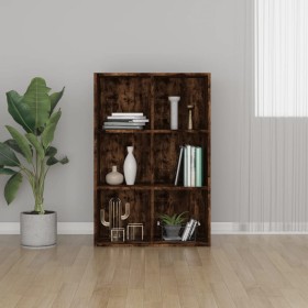 Smoked oak plywood shelf/sideboard 66x30x98 cm by vidaXL, Bookcases and shelves - Ref: Foro24-815294, Price: 61,36 €, Discoun...