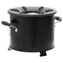 Cocina de leña para camping metal negro 36x26x22,5 cm