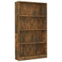 4-level smoked oak wood shelf 80x24x142 cm by vidaXL, Bookcases and shelves - Ref: Foro24-815390, Price: 62,82 €, Discount: %