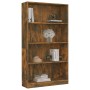 4-level smoked oak wood shelf 80x24x142 cm by vidaXL, Bookcases and shelves - Ref: Foro24-815390, Price: 62,82 €, Discount: %