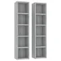 CD-Regal 2 Stück Holz Grau Sonoma 21x16x93,5 cm von vidaXL, CD- und DVD-Speicher - Ref: Foro24-815319, Preis: 45,35 €, Rabatt: %