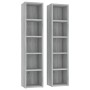 CD-Regal 2 Stück Holz Grau Sonoma 21x16x93,5 cm von vidaXL, CD- und DVD-Speicher - Ref: Foro24-815319, Preis: 46,05 €, Rabatt: %