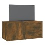 TV-Schrank aus geräuchertem Eichensperrholz, 80 x 34 x 36 cm von vidaXL, TV-Möbel - Ref: Foro24-815495, Preis: 50,18 €, Rabat...