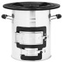 Cocina leña camping acero inoxidable plateado 51,5x35x30,5 cm
