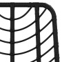 Taburetes de cocina 2 uds ratán PE y acero negro 45x56x103,5 cm