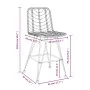 Kitchen stools 2 pcs PE rattan and black steel 45x56x103.5 cm by vidaXL, Garden chairs - Ref: Foro24-319431, Price: 191,92 €,...