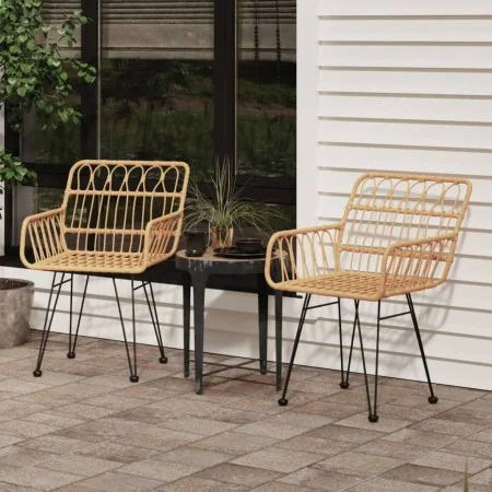 Garden chairs with armrests 2 pcs PE rattan 56x64x80 cm by vidaXL, Garden chairs - Ref: Foro24-319426, Price: 110,35 €, Disco...