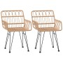 Garden chairs with armrests 2 pcs PE rattan 56x64x80 cm by vidaXL, Garden chairs - Ref: Foro24-319426, Price: 111,51 €, Disco...