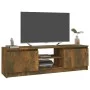 TV-Schrank aus geräuchertem Eichensperrholz, 120 x 30 x 35,5 cm von vidaXL, TV-Möbel - Ref: Foro24-815339, Preis: 67,66 €, Ra...