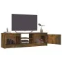 TV-Schrank aus geräuchertem Eichensperrholz, 120 x 30 x 35,5 cm von vidaXL, TV-Möbel - Ref: Foro24-815339, Preis: 67,66 €, Ra...