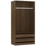 Armario madera contrachapada marrón roble 100x50x200 cm de vidaXL, Armarios roperos - Ref: Foro24-815347, Precio: 200,88 €, D...