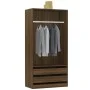 Eichenbrauner Sperrholzschrank 100x50x200 cm von vidaXL, Kleiderschränke - Ref: Foro24-815347, Preis: 178,61 €, Rabatt: %