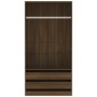 Armario madera contrachapada marrón roble 100x50x200 cm de vidaXL, Armarios roperos - Ref: Foro24-815347, Precio: 200,88 €, D...