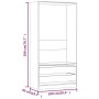 Armario madera contrachapada marrón roble 100x50x200 cm de vidaXL, Armarios roperos - Ref: Foro24-815347, Precio: 200,88 €, D...