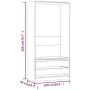 Eichenbrauner Sperrholzschrank 100x50x200 cm von vidaXL, Kleiderschränke - Ref: Foro24-815347, Preis: 178,61 €, Rabatt: %