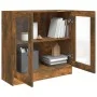 Smoked oak plywood showcase 82.5x30.5x80 cm by vidaXL, Bookcases and shelves - Ref: Foro24-815615, Price: 65,46 €, Discount: %