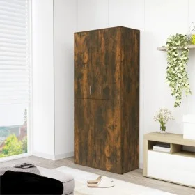 Smoked oak plywood shoe cabinet 80x39x178 cm by vidaXL, Shoe racks and shoe organizers - Ref: Foro24-815531, Price: 184,88 €,...