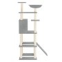 Rascador para gatos con postes de sisal gris claro 166 cm de vidaXL, Mobiliario para gatos - Ref: Foro24-171682, Precio: 76,7...