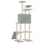 Cat scratching post with light gray sisal posts 166 cm by vidaXL, Cat furniture - Ref: Foro24-171682, Price: 75,73 €, Discoun...