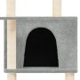 Rascador para gatos con postes de sisal gris claro 166 cm de vidaXL, Mobiliario para gatos - Ref: Foro24-171682, Precio: 76,7...