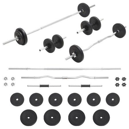 Bar and weight set 30 kg by vidaXL, free weight - Ref: Foro24-93588, Price: 149,75 €, Discount: %