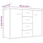 Aparador madera contrachapada roble marrón 88x30x65 cm de vidaXL, Aparadores - Ref: Foro24-815371, Precio: 101,08 €, Descuent...