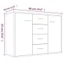 Sideboard aus braunem Eichensperrholz 88x30x65 cm von vidaXL, Sideboards - Ref: Foro24-815371, Preis: 99,43 €, Rabatt: %