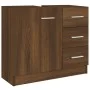 Mueble de lavabo madera contrachapada marrón roble 63x30x54 cm by vidaXL, Bathroom furniture - Ref: Foro24-815632, Price: 61,...
