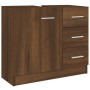 Mueble de lavabo madera contrachapada marrón roble 63x30x54 cm by vidaXL, Bathroom furniture - Ref: Foro24-815632, Price: 64,...
